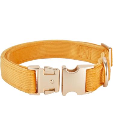 YUDOTE Ultra-Soft Natural Cotton Dog Collar for Large Dogs with Sensitive Skin - Orange L (1 Pack) - Buy Online on SooperMarket.com