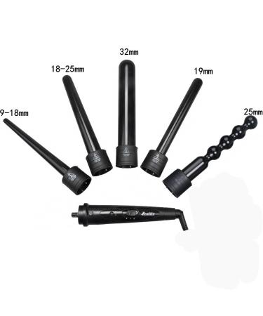 Zealite 5 in 1 Curling Iron Set - Luxurious Hair Curling Wand with Free Heat Resistant Glove | International Shipping Available - Buy Online on SooperMarket.com
