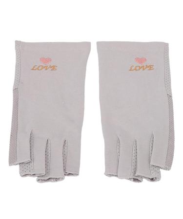 Anti UV Gloves for Gel Nail Lamp Manicure Gloves UV Protection Stretchy Breathable Fingerless Fiber Cotton Nail Lamp Gloves for Home Salon(Gray) - Buy Online on SooperMarket.com