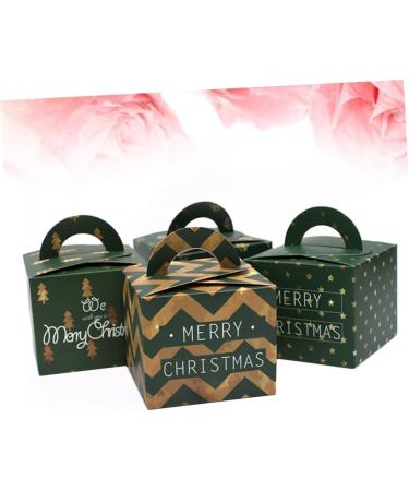 KOMBIUDA 12pcs Boxes Christmas Candy Gift Treat Bags Mini Christmas Paper Boxes Christmas Cookie Boxes Xmas Gift Boxes Christmas Boxes for Presents Christms Gift Boxes Biscuit Container 1 count (Pack of 1) Green - Buy Online on SooperMarket.com