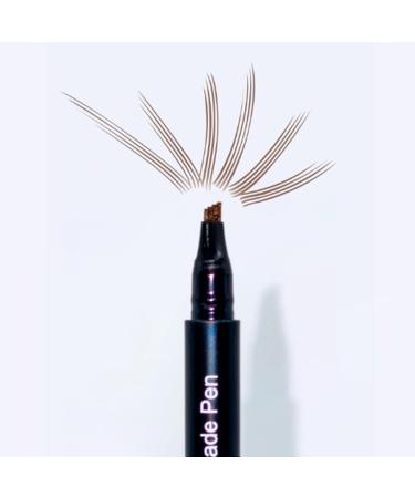 Eyebrow Pen- Eyebrow Microblading Pen Waterproof for a Non Smudge proof Brows - Microblade Eyebrow Pen for Thicker and Fuller Brows - Brow Shapers for Define Shape Eyebrows - (Bambi brown)