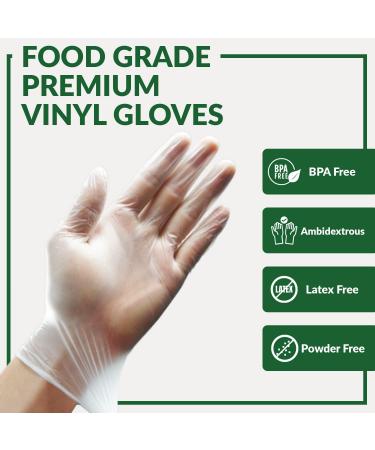 GORILLA SUPPLY Disposable Heavy Duty Vinyl Gloves Latex & Powder Free  BPA Free Food Safe  100  300  1000  S  M  L  XL 10 Medium - Buy Online on SooperMarket.com