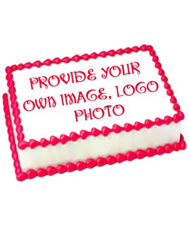 Create your own custom image, logo or photo, 1/4 sheet (10.5" x 8") Edible Icing sheet Cake topper