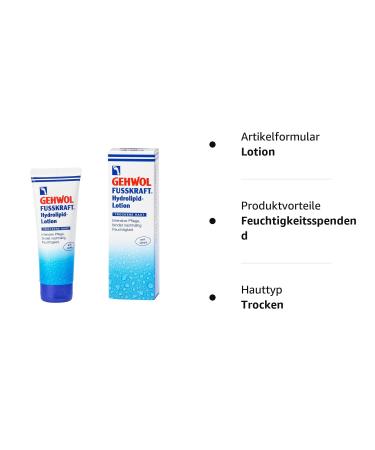 GEHWOL Fusskraft Hydrolipid Lotion - Foot Cream with Urea for Dry Feet | 125ml - Shop Now for Healthy Skin - Buy Online on SooperMarket.com