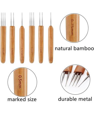 Dreadlock Crochet Needle Set - 6 Hooks with Interlocking Tool and Case - Buy Online on SooperMarket.com