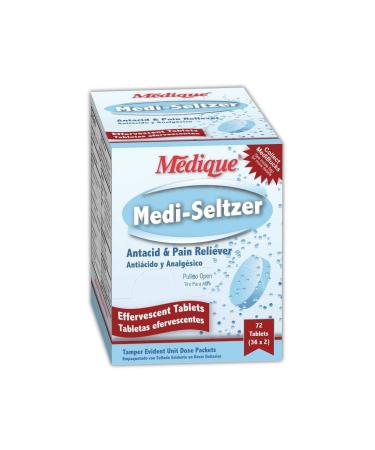 Medique MP13520 Medi-Seltzer Antacid Tablet Standard Blue (Pack of 18)