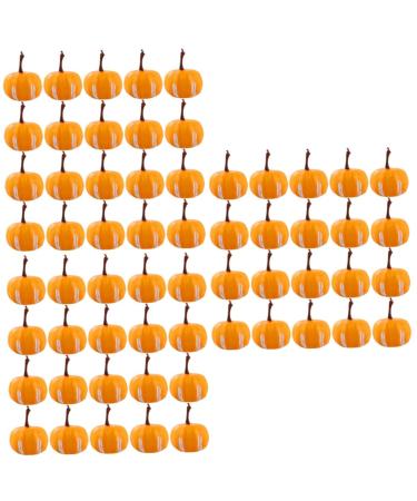 Didiseaon 60 Pcs Simulated Mini Pumpkin Fake Pumpkin Halloween Pumpkin Decoration Simulation Small Pumpkin Simulation Pumpkin Little Pumpkin Foam Manual Yellowx3pcs 2.2X3.4CMx3pcs