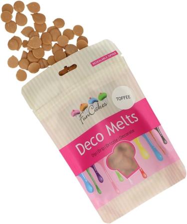 FunCakes Deco Melts Toffee Flavour - Melt in Microwave Pour in Every Shape Make Candy Drip Cakes Lollipops and Decorate Cakes Cookies and Cupcakes. AZO Free. 250 g - Buy Online on SooperMarket.com