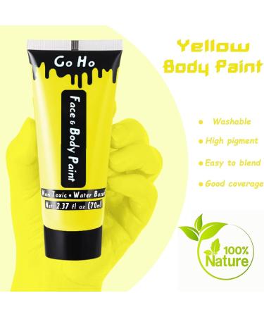 Go Ho Cream Yellow Face Paint (2.37oz 70ml) | Water Based Makeup for SFX Cosplay & Halloween Costumes - Buy Online on SooperMarket.com