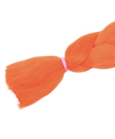 MapofBeauty Afro Jumbo Braid Hair 24/60cm Synthetic Extensions in Fluorescent Orange - Buy Online on SooperMarket.com