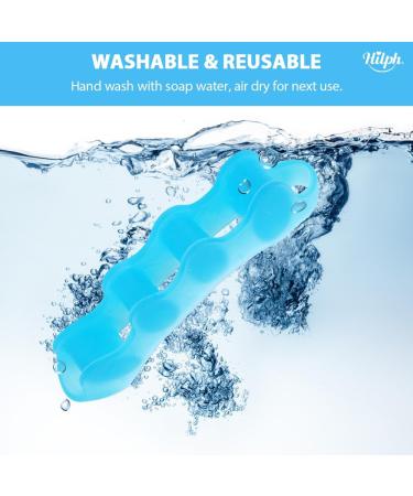 Hilph Toe Separator Toe Spacers Bunion Corrector for Overlapping Toes Correct Toe Alignment and Hammertoe Straighteners Gel Toe Separators for Nighttime Running & Yoga Practice 4 Count-Blue - Buy Online on SooperMarket.com