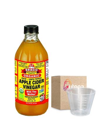 Braggs Apple Cider Vinegar With The Mother 473ml with free 30ml cup