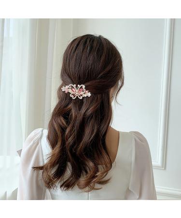 Sparkly Jeweled Butterfly Barrettes - 4 Pack Luxury Crystal Rhinestone Hair Clips - Buy Online on SooperMarket.com
