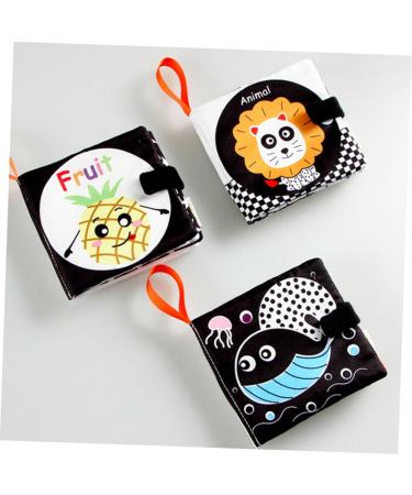 Ibasenice 2-Pack Fabric Book Game Set | Educational Toys for Toddlers | Baby Opposites Fabric Books | Soft Peach Skin | International Shipping Available - Buy Online on SooperMarket.com