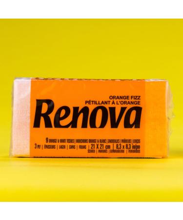 RENOVA ORANGE FIZZ Pocket Tissues 6 Packs 1 piece (pack of 6)