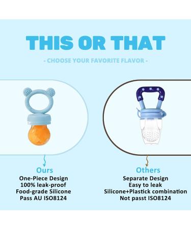 Mumez Baby Frucht Schnuller - Practical Baby Food Set for Self-Feeding | Pacifier Feed Dispenser & Freezing Tablets Included - Shop Now! - Buy Online on SooperMarket.com