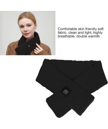 Plplaaoo USB Heating Scarf - Adjustable Heated Scarf for Adults Children & Elderly | Washable with 3 Gears | Black - Buy Online on SooperMarket.com
