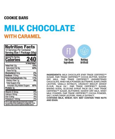 Little Secrets Milk Chocolate Caramel Cookie Bars - 12 Pack (1.8 oz each) - Guilt-Free Snack - Buy Online on SooperMarket.com