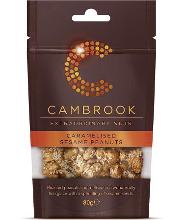 Cambrook | Hickory Smoke Seasoned Almonds & Cashews 80g | Sweet Chilli Peanuts & Cashews 80g | Caramelised Peanuts With Sesame Seeds 80g - Buy Online on SooperMarket.com