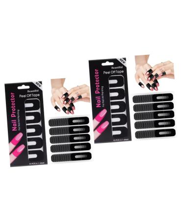 FRCOLOR Nail Protector 200 Sheets Safety mask Protector Nail Care Tools Nail Polish Nail tearable Edge Sticker Protective Agent Protective Film s Sticker Adhesive Tape 3.00X2.50X0.10CMx2pcs As Shownx2pcs