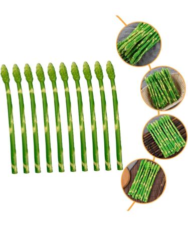 HOMSFOU 20 Pcs Simulated Asparagus Ornaments Pretend Play Food Fake Bamboos Food Faux Veggies Fake Food Model Asparagus Models Simulated Food Artificial Asparagus Model Pvc Vegetable Plant Light Greenx2pcs 19X0.9CMx2pcs - Buy Online on SooperMarket.com