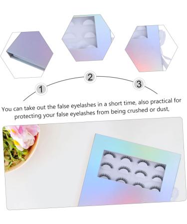 Buy Mikinona False Eyelash Packaging Box | Stylish Lash Holder & Organizer - Empty Cases with Tray & Support Paper (27.5x22cm) for Easy Storage - Buy Online on SooperMarket.com