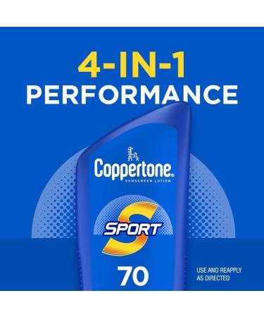 Coppertone Sport Sunscreen Lotion SPF 70 - Long-lasting Protection 7 fl oz - Buy Online on SooperMarket.com