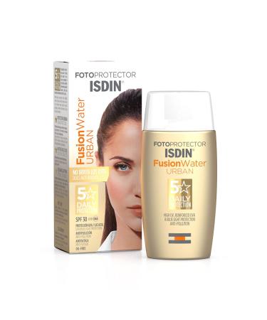 ISDIN Fotoprotector Fusion Water Urban SPF 30 (50ml) | Ultra-light sun protection for daily use in urban environments
