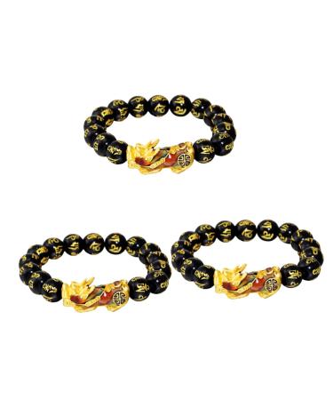 FRCOLOR 2pcs Bracelet Blue Bracelet Buddha Bracelets Pi Yao Bracelet Feng Shui Bracelet Pulseras De Proteccion y Buena Suerte Dragon Bracelet Man Bracelet Beaded Display Alloy Male 21x3CMx3pcs As Shownx3pcs
