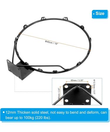 18 PATIKIL Basketball Rim: Wall/Door Mounted, Indoor/Outdoor Goal, Orange/Black - Buy Online on SooperMarket.com