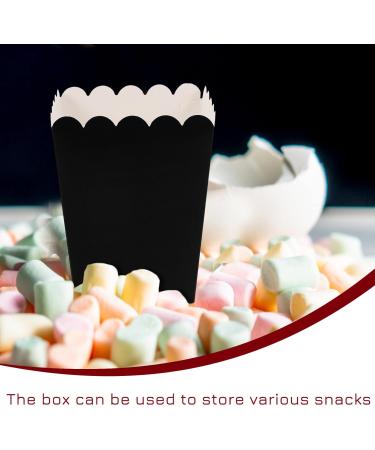 Alipis 50Pcs Popcorn Boxes Disposable Popcorn Buckets Paper Popcorn Tubs Greaseproof Popcorn Containers for Movie Theater Night Parties 250g Black - Buy Online on SooperMarket.com