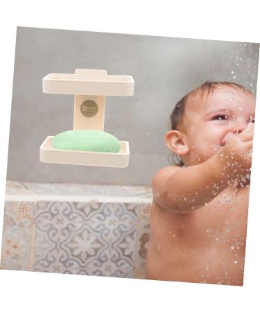 Anneome Soap Box House Draining Dish -mounted Soap Dishes Bathroom Decor Soap Holder for Shower Soap Stand Plastic Soap Dispenser Desk Topper Kitchen Double Layer White Drainer Rack Abs - Buy Online on SooperMarket.com