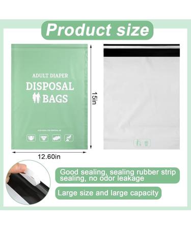 PerKoop 100 Pcs Extra Thick Large Adult Diaper Disposable Bags Odor Tight Sealing Disposal Bags Tear Resistance Sanitary Bag for Feminine Products Prevents Leakage Incontinence Unscented Diaper Sacks - Buy Online on SooperMarket.com
