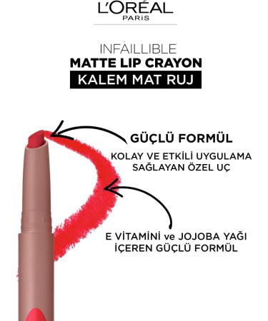 L'Oreal Paris Infallible Very Matte Lip Crayon Lipstick Smudge Proof Nude Lipstick 102 Caramel Blondie 1 kg 102 Caramel Blondie 1 count (Pack of 1) - Buy Online on SooperMarket.com