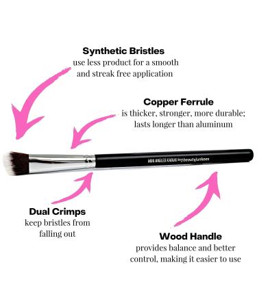 Mini Angle Kabuki Eyeshadow Blending Brush - Synthetic for Eyes, Brows, and Cheeks - Buy Online on SooperMarket.com