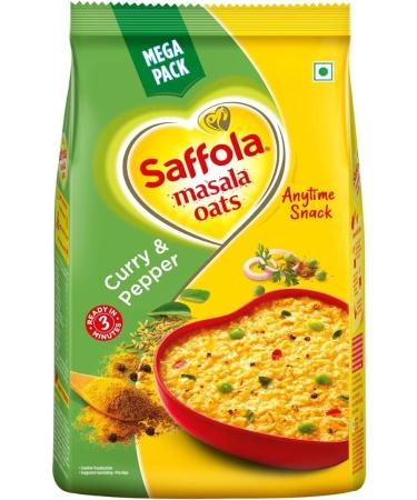 Seelans | Saffola Masala Oats| Tasty Evening Snack| Healthy Snack| Curry&Pepper| 500G (Pack of 2) | Indian Origin