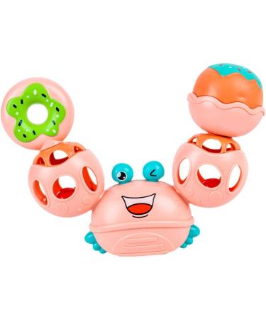 Abbto Babyrassel Crab Shape Newborn Toy - Soft Sensory Ball & Calming Bite Ring for Babies - Buy Online on SooperMarket.com