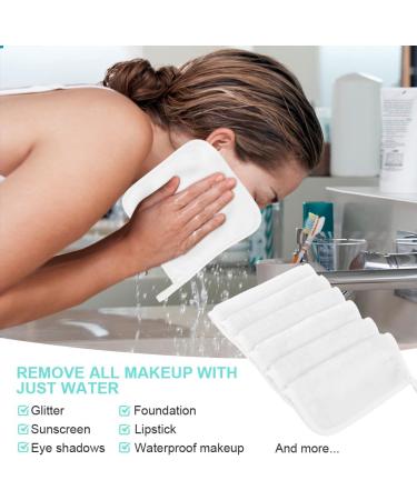 URAQT 6 Pack Face Cloths Make Up Remover 7.87 * 7.87in Soft Microfibre Face Wipes for Reusable Makeup Remover Cloth Washable Ultra Soft Facial Cleansing Wipe Cloths (White) 6 Pcs-white - Buy Online on SooperMarket.com