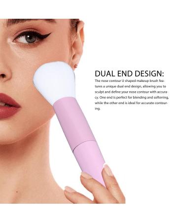 Nose Contour U Shaped Makeup Brush | 2 in 1 Soft Dual End Sculpting Brush - International Shipping Available - Buy Online on SooperMarket.com