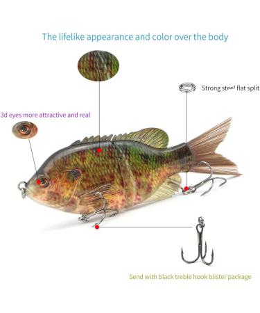 SENYUBBY Multi Jointed Swimbait Fishing Lure Big Giant Sinking Bass Lure with Treble Hook, 5.9in 1.94oz, 2/4/8/9 Segment Crankbaits Swimbaits - Buy Online on SooperMarket.com