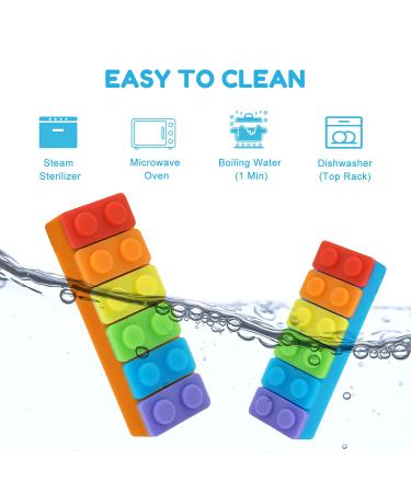 Rainbow Sensory Chewing Chain Set (4 Pieces) - Oral Motor Skills Autism & ADHD Solutions Bite Ring & Chewing Trailer - Buy Online on SooperMarket.com