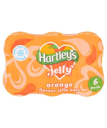 Hartley's Jelly Orange Flavour Jelly Pots 6 x 125g