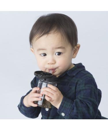 Richell Aqulea 240ml Black Straw Mug - BPA-Free & Leak-Proof - Buy Online on SooperMarket.com