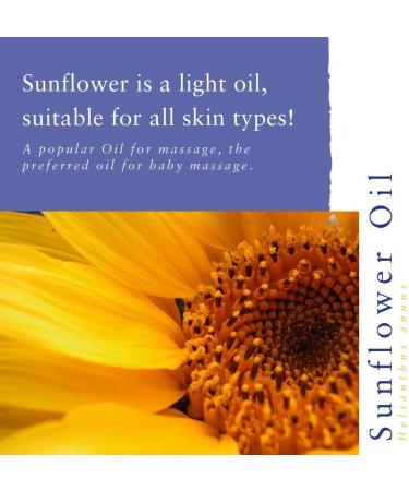 Absolute Aromas Organic Sunflower Oil 100ml - Cold-Pressed & Vegan - Glass Bottle - Cruelty Free - Pure & Natural - Buy Online on SooperMarket.com