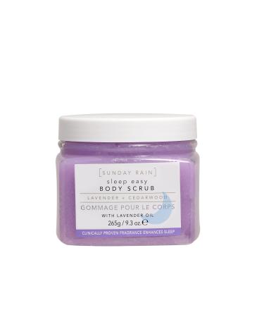 Sunday Rain Sleep Easy Polishing Body Scrub for Dry Skin Calming Lavender Scent Vegan and Cruelty-Free 265g Lavender & Cedarwood 265g