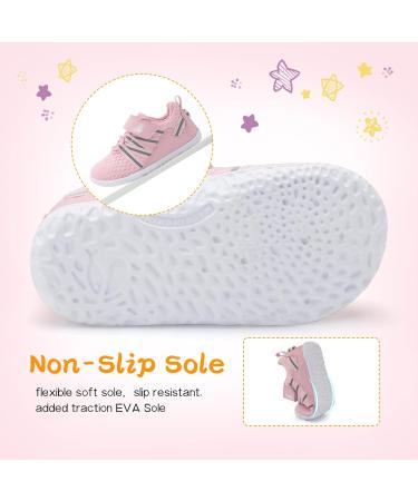 JOINFREE Baby Sneakers - Soft Anti-Slip Sole Newborn First Walkers Shoes 0-6 Months Pink - Buy Online on SooperMarket.com