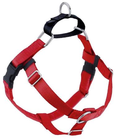 2 Hounds Design Freedom No Pull Dog Harness | Adjustable Gentle Comfortable Control for Easy Dog Walking | for Small Medium and Large Dogs | Made in USA | Leash Not Included LG (Chest 28" - 32") Red