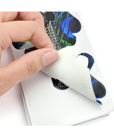 100pcs Pro Almond Stiletto Tips Nail Form Leopard Tiger Giraffe Pattern | C Curve Acrylic UV Gel Nails Builder False Nail Extension Guide Stickers - Peacock Pattern - Buy Online on SooperMarket.com