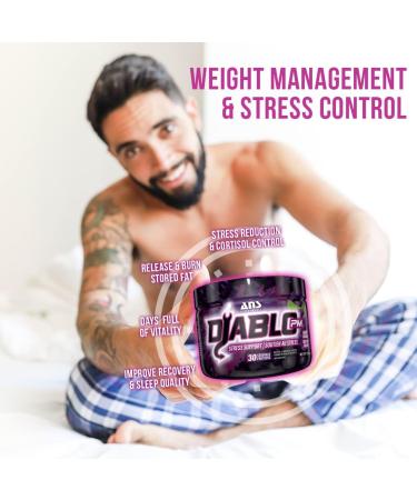 ANS Performance Diablo PM (30 Servings 5.29 oz) - Stress Relief Support - With Added GABA L Theanine L Carnitine Ashawaghanda - Delicious Flavours (Grape Dream) - Buy Online on SooperMarket.com