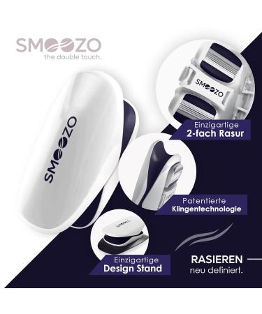 Buy SMOOZO Bundle Body Razor - Elegant Dark Blue with Design Tray & Cedar Care Oil | International Shipping Available - Buy Online on SooperMarket.com
